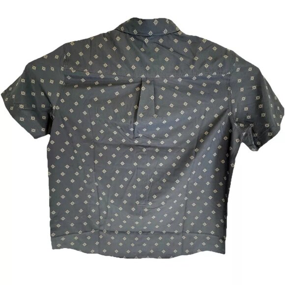 Men's Shirt Small Blue Voyager Short Sleeve Button Up Sml S Casual Office Comfy - Picture 2 of 7